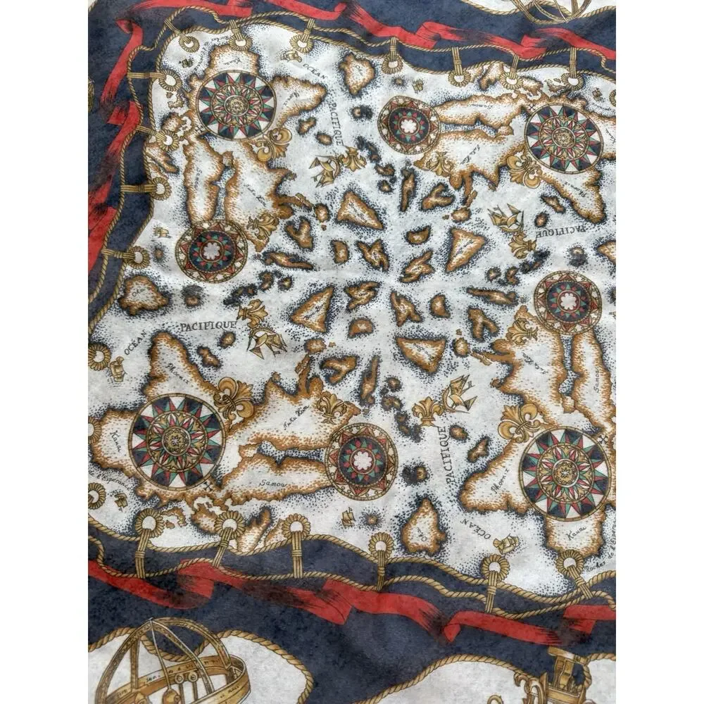 Royal Nautical Womens Scarf Made In Italy Ships Travel Cruise Classy EUC